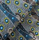 Aborigines Stoff Baumwolle aus Australien BLUE DANCING SPIRIT | Meterware